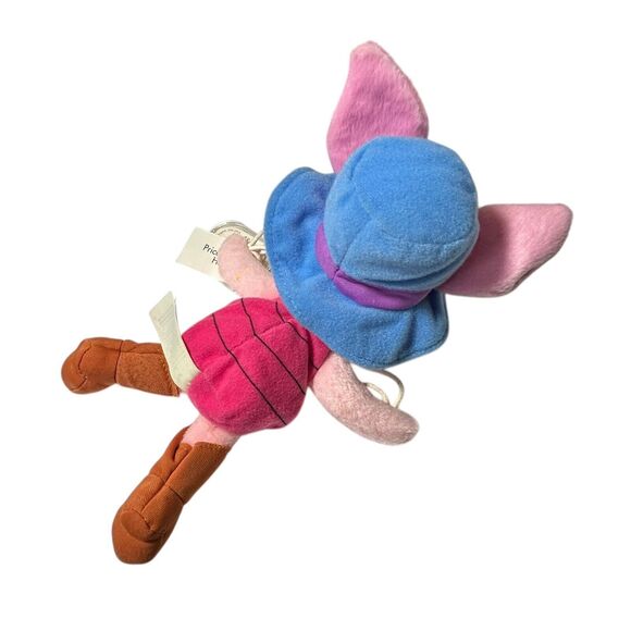 Vtg Disney‎ Winnie The Pooh-LASSO ROPING PIGLET-Mattel Star Bean Soft Toy w/Tags - Picture 6 of 10